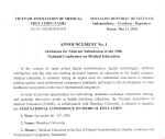 ANNOUNCEMENT No. 1 Invitation for Abstract Submission to the 10th National Conference on Medical Education