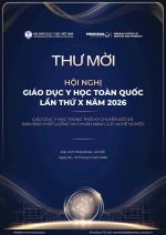 Thư mời Hội nghị giáo dục y học toàn quốc lần thứ X năm 2026